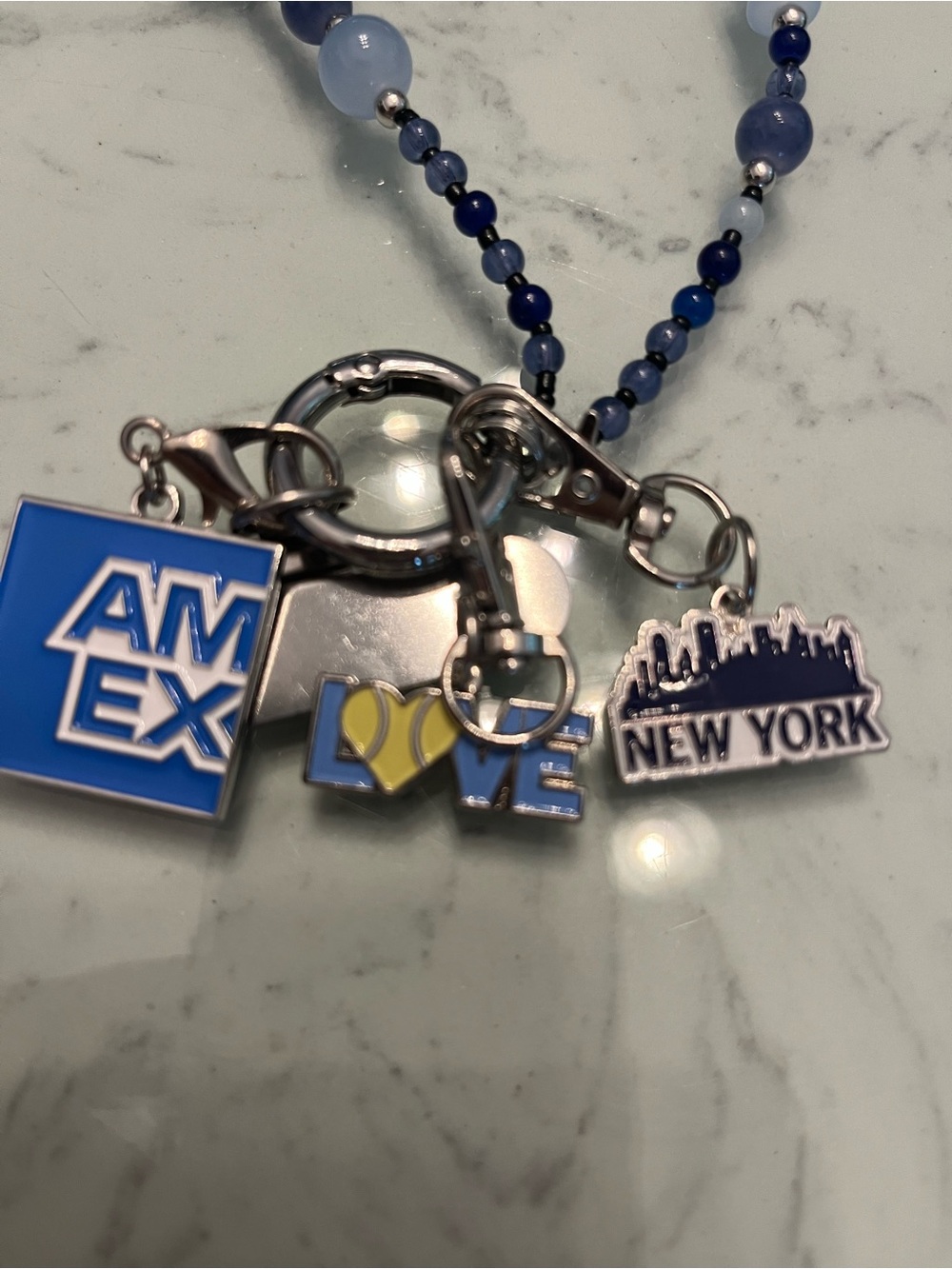 Am Ex 2026 US Open Tennis Exclusive Phone Bracelet and New York Charms